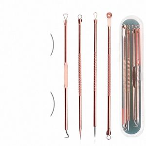4st/Set Blackhead Comede Acne Pimple Belmish Extractor Vacuum Blackhead Remover Tool Spo Rose Gold For Face Skin Care Tool J6RS#