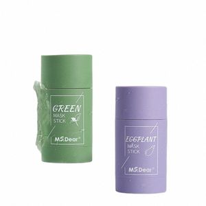 Tè verde Pulito Maschera per il viso Stick Olio Ctrol Ridurre i pori Rimozione dello sporco Idratante Idratante Sbiancamento Anti-Acne Cura della pelle e66k #