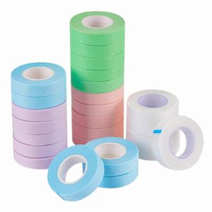 6/12/24/48 Rolls Color Eyel Extensi Paper Tape Lint Respirável N-tecido Pano Fita Adesiva Para Falso Les Patch Supply f7Ag #