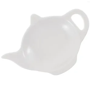 Vassoi per il tè Borsa in ceramica Piattino Accessori per la cucina Forniture per la casa Vassoio per bustine di tè Caffè Soggiorno Decor Piatto decorativo Ceramica Silicone