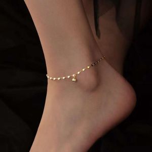 Transporte leve contas redondas de alta qualidade corrente simples pés femininos joias pequenas e populares