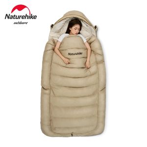 Gear Naturehike Sleeping Bag Ultralight Cotton Winter Duck ner Lätt vattentät tjockare sovsäck utomhus camping sovande