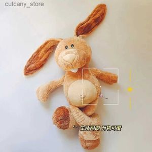 Animais de pelúcia de pelúcia 35/50cm Bucktooth Coelho Brinquedo de pelúcia Bonito Recheado Floresta Animal Coelhos Boneca Brinquedo Seping Travesseiro Presente de Aniversário para Crianças Whosas L240320