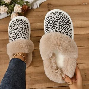 Slippers Microfiber Winter Home Cotton Shoes Ladies 2024 Low Heel Flat With Turned-over Edge Concise Women's