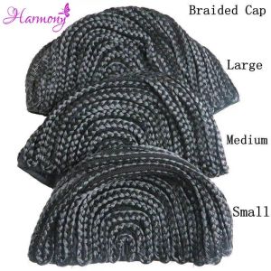 Hairnets 3pcs/lot L,M,S Size Crochet Wig Cap Easy Sew In Cornrow Wig Cap For Making Wigs Stretching Super Ealstic Cornrow Cap