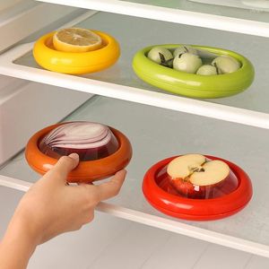 Storage Bottles Fruit Preservation Seal Cover Plastic Container Useful Things For Kitchen Accessories Organizing Boxes Sealed