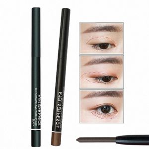 svart brun eyeliner penna snabbtorkande eyeliner automatisk roterande eyeliner gel penna slät penna skönhet stora ögon smink kosmetisk k2z6#