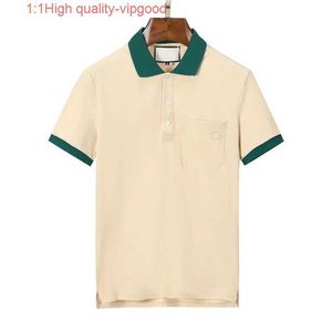 2023SS Summer Brand Clothes Luxury Designer Polo Shirts Men Casual Polo Fashion Snake Bee Print Brodery T Shirt High Street Mens Polos