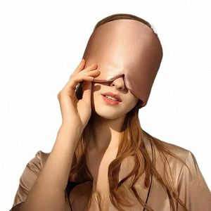 Benda sull'occhio ingrandita Donna Uomo Raso di seta Maschera per il sonno Confortevole maschera per gli occhi Slee Visiera Copertura Ombra Occhi Relax Benda sull'occhio l0Z3 #