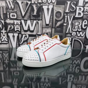 Shoes Men's shoes Low top shoes Tidy hidden leather casual red soles Front and rear rivet lovers fashion board shoes