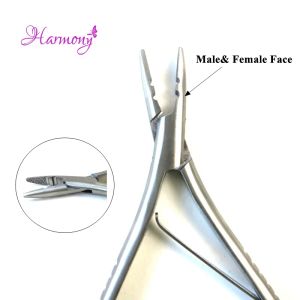 Pliers 1pcs Stainless Steel Extension Pliers Male and Female face 150G Silivery White Pliers Keratin Loop Hair Extensions Tools