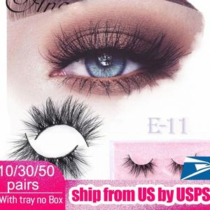 E-Style 3D Mink Natural Upper Medium Volume 10/20/30/50 Par Eyel Handgjorda grymhetsfria Eyeles Beauty Makeup Tools 06LH#