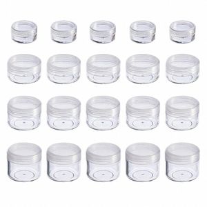 100pcs Lip Balm Ctainers 2g / 3g / 5g / 10g / 15g / 20g / 30g Vazio Plástico Cosmético Pote de Maquiagem Transparente Frascos de Amostra Creme de Sombra q1Fu #