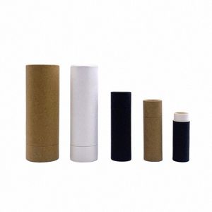 Atacado Eco Friendly Kraft Paper Push Up Tubes Biodegradável Papelão Cosmético Lip Balm Desodorante Ctainer Tube Packaging a4Xe #