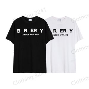 2024 Новая дизайнерская футболка мужская и женская классическая печать писем летняя рубашка с коротким рукавом с коротки