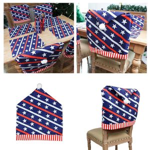 Krzesła Covers Fote Siet Poduszka dla Buand Back 1 PCS Niepodległość Dzień Niepodległości American Flag Dining Upper Support Car