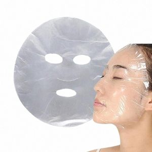 disposable Face Plastic Film Full Face Cleaner Mask Neck Stickers Paper Transparent PE Masks Wrap Facial Beauty Healthy Tool I8oT#
