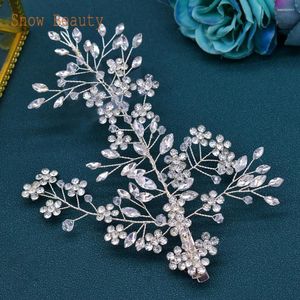 Hårklipp A338 Fashion Wedding Accessories Rhinestone Bride Headpieces Handgjorda kvinnor Tiara Party huvudbonad huvudbonader