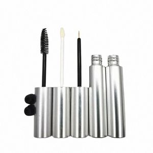 10 ml Återfyllningsbar tom Lipgloss Eyel Eyeliner Brush Tubes Ctainers Round Form Sier Cosmetic Packaging Lip Gloss Bottle L0VU#