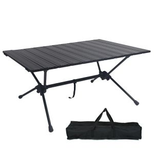 Furnishings Tragbarer, ultraleichter, zusammenklappbarer Campingtisch aus hochfester Aluminiumlegierung, faltbarer Outdoor-Esstisch für Familienfeier, Picknick, Grillen