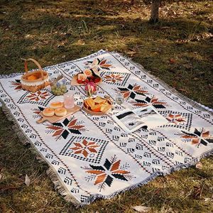 Mat camping picknick mat kast filt bohemisk stil elegant design mjuk bekväm lätt vikt hem utomhus strand resan användning