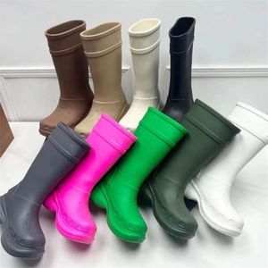 Frauen Männer Stiefel Regen Gummi Winter Regenstiefel Plattform Knöchel Slip-On Halb Rosa Schwarz Grün Focalistic Outdoor Luxus Marke Größe 35-45