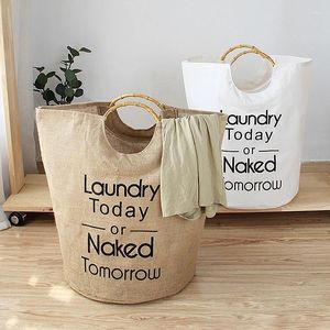 Laundry Bags Large Capacity Basket Dirty Clothes Folding Organizer Handle Bag Handbags Kids Toys Sundries Storage Bucket