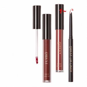 1 ~ 4pcs Lip Gloss LG Duradoura Lip Line Set Cosméticos Batom Líquido Lip Makeup Define N-stick Cup c6Ij #