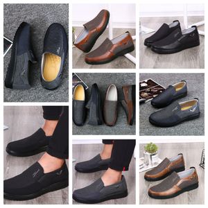GAI comforts Men Shoes Black Shoe Round Toe party Outdoor banquet suits Mens Business heel designer Shoes EUR 38-50 soft