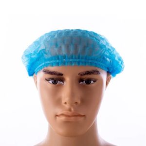 accesories 100 Stück Einweg-Bademütze aus plissiertem, elastischem Netzform-Vliesstoff für Wimpernverlängerung, durchsichtige, wasserdichte Haarmütze, Duschhaube