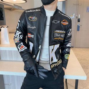 Giacche da uomo Bomber da uomo Giacca college Baseball Pelle Ricamo Stampa Abbigliamento da corsa Cappotti unisex da uomo 407