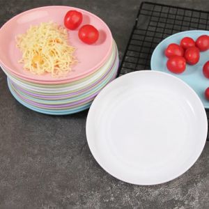 2024 4Pcs Eco-Friendly Biodegradable Unbreakable Dinner Plates Set Wheat Straw Restaurant Specialty Saucer Plastic for Picnic Dishes