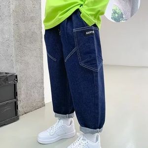 Jeans For Boys Summer Clothes Child Trousers Teen Childrens Clothing Kids Teenagers Pants Loose Casual 240318