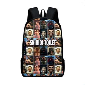 Backpack Spoof Skibidi Toilet Men Unisex Shoulder Bag Camcorderman Speaker Tv Man Cameraman Cartoon Boys Girls School