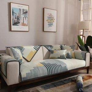 Chair Covers 2024 Abstract Pattern Sofa Cushion Cover Fabric Seat Household Modern Simple Non Slip Four Seasons Towel