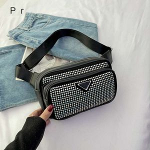 Shop Fashionable Diamond Bag Camera Womens New Wtern Style One Shoulder Crossbody Water Small Square Waist Bag