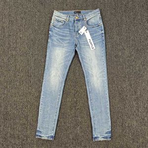 Lila varumärke mens smala fit elastiska klassiska indigo jeans