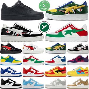 Designer Bapesta Bapestar Running Outdoor Shoes For Mens Womens Triple Black White Red Royal Blue ljusgrå tränare Sneakers Rabatt