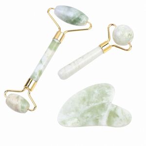 Rosto natural Jade Rolo Gua Sha Raspador Massageador para Pescoço Corpo Gua Olho Massagem Rosto Emagrecimento Terapia Beleza Skincare Ferramenta Z3oD #