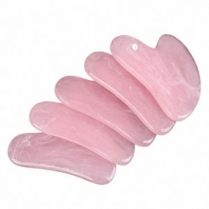 1pc gua scra 마사지 스크레이퍼 페이스 마사기 침술 구아 보드 벨리자 gua sha ste 페이스 케어 핑크 n2zs#