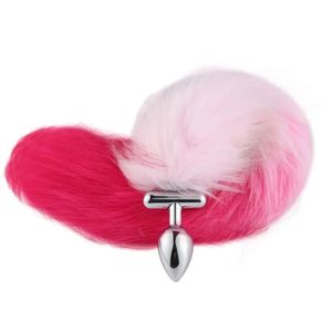 Sex shop Anal toys plug Butt Plug Thick Faux Fox Tail Stainless Steel Fun Romance Play Party Toy Love Gift 240312