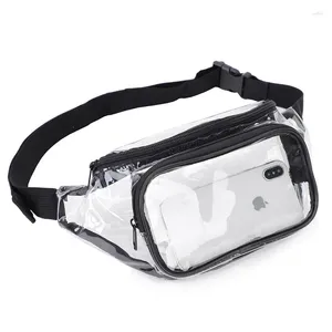 TABE TABY WOMOWE ZAPIPER SZEDNE RAMOWE TORB Crossbody PVC Waterproof Transparent Solid Kolor moda zewnętrzna torebka sprzęgła