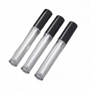 30/50pcs 5ml Lip Gloss Tubes Empty Clear Round Shiny Black Lids Lipstick Lip Glaze Bottle Cosmetic Packaging Ctainer Lip Gloss D4CB#