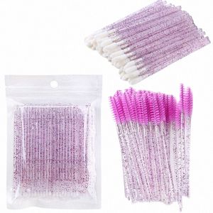 200pcs Disposable Eyel Brushes Makeup Set Lip Gloss Microbrush Mascara Wand L Extensi Supplies Accories Make Up Tools 56FF#