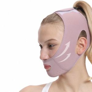 Banda de emagrecimento facial respirável para mulheres V-Line Face Shaper Chin Cheek Lift Up Belt Anti Rugas Cinta de massagem facial Cuidados com a pele b3yk #