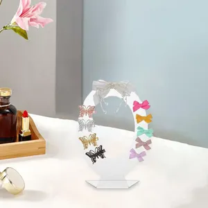 Akcesoria do włosów barrette stojak na akrylowy klip Organizator dekorator dziewczyny okrągłe nowoczesne spinki do włosów