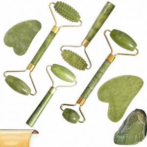 Gua Sha Face Massager Roller Jade Store Scraper Roller Massage för Facial Gouache Lift Body Slimming Gua Neck Skin Care Tools X007#