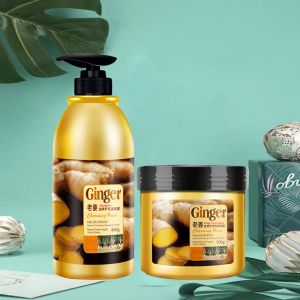 Set vecchio set di shampoo e balsamo allo zenzero Set di prodotti per la cura dei capelli per la perdita dei capelli Maschera per capelli a vapore Trattamento antiforfora Controllo del petrolio Nutriente