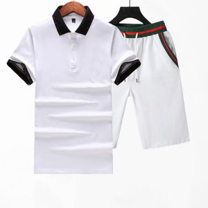 Męskie dresy t -dresowe t -koszulki -Zestaw zbioru krótkiego rękawu garnitury garnitury mody litera druku