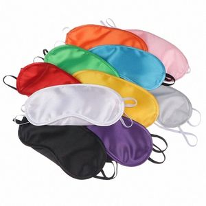 1pc maschera per gli occhi di seta visiera copertura ombra morbida benda da viaggio benda sull'occhio naturale Slee Eye Patch maschera per il sonno donna uomo i2F0 #